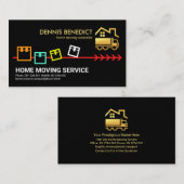 Farbenfrohe Moving Boxes Zuhause Mover Visitenkarte (Vorne/Hinten)