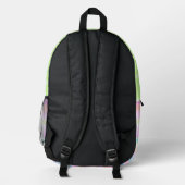 Farbenfrohe Multi-Muster stylische Backpack Bedruckter Rucksack (Rückseite)