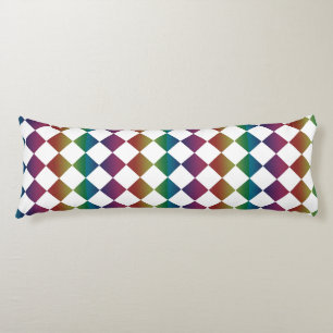 Farbenfrohe Multicolor-Diamant-Harlekin-Schachbret Seitenschläferkissen