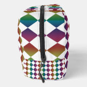 Farbenfrohe Multicolor Diamond Harlequin Schachbre Waschbeutel (Rechts)