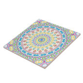 Farbenfrohe Multicolor Mandala Muster Fliese (Seite)