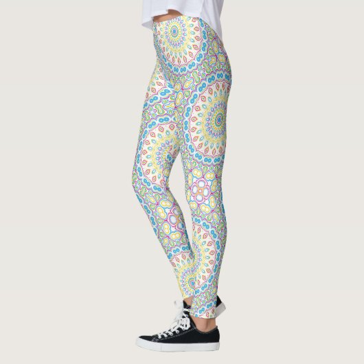 Farbenfrohe Multicolor Mandala Muster Leggings (Links)