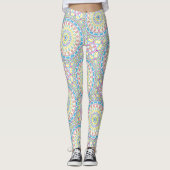 Farbenfrohe Multicolor Mandala Muster Leggings (Vorderseite)