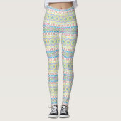 Farbenfrohe Multicolor Mandala Muster Leggings (Vorderseite)