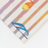 Farbenfrohe Multicolor-Musiknote Musiker Fleecedecke (Ecke)