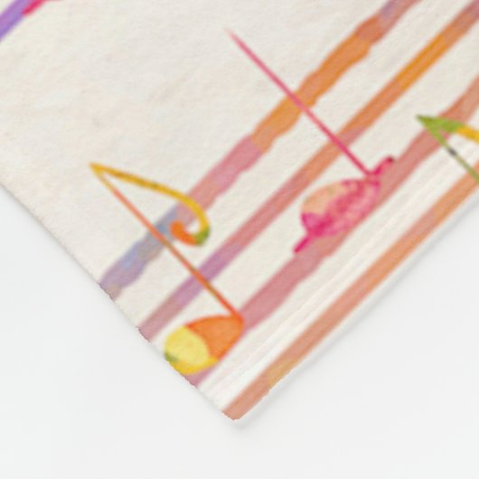 Farbenfrohe Multicolor-Musiknote Musiker Fleecedecke (Ecke)