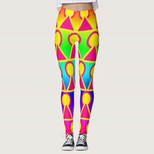 Farbenfrohe Multiprint-Leggings Leggings (Vorderseite)
