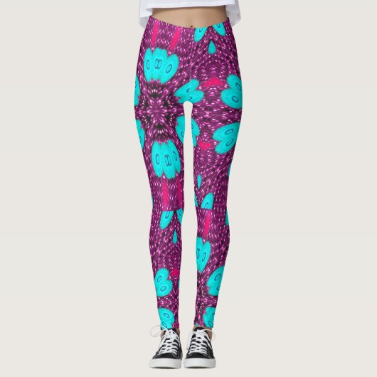 Farbenfrohe Multiprint-Leggings Leggings (Vorderseite)