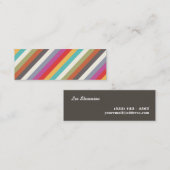 Farbenfrohe Multistreifen Mini-Visitenkarte Mini Visitenkarte (Vorne/Hinten)
