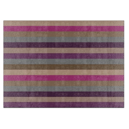 Farbenfrohe Multistreifenmuster 5 Schneidebrett (Vorderseite)