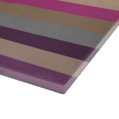 Farbenfrohe Multistreifenmuster 5 Schneidebrett (Ecke)