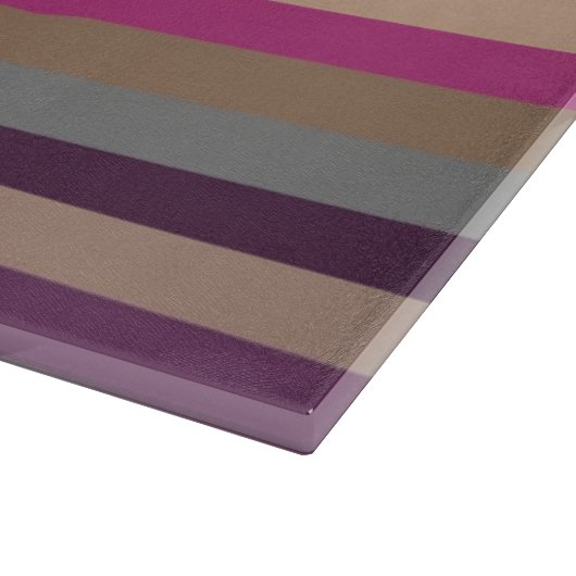 Farbenfrohe Multistreifenmuster 5 Schneidebrett (Ecke)