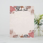 Farbenfrohe Muschel Grenze zu Tan Briefbogen (Stehend Vorderseite)