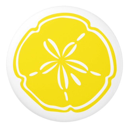 Farbenfrohe Muschel Sand Dollar Drawer Knobs Keramikknauf (Vorderseite)