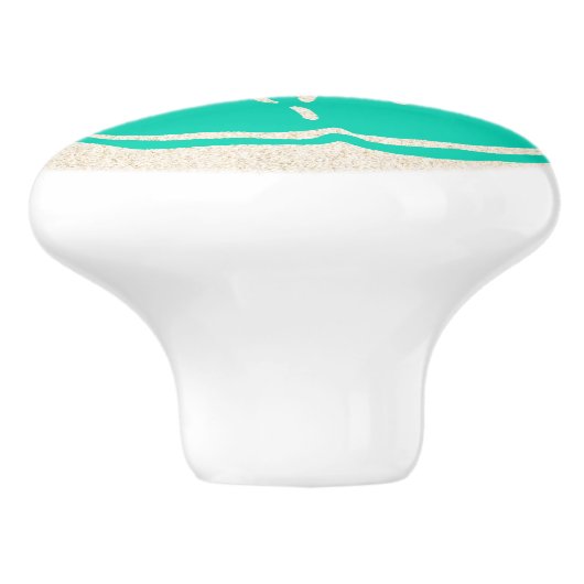 Farbenfrohe Muschel Sand Dollar Drawer Knobs Keramikknauf (Seitenansicht)