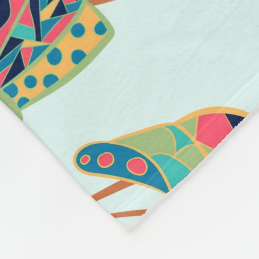 Farbenfrohe Muschelmuster Fleece-Decke Fleecedecke (Ecke)