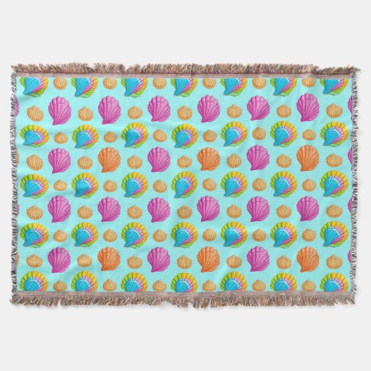 Farbenfrohe Muscheln Decke (Vorderseite)