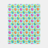 Farbenfrohe Muscheln Fleecedecke (Vorderseite)