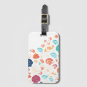 Farbenfrohe Muscheln Gepäckanhänger (Vorderseite Vertikal)