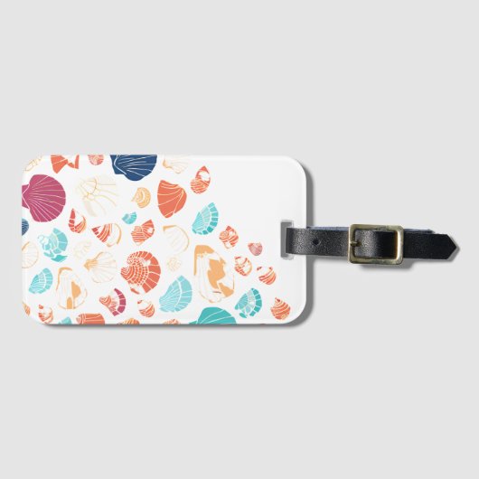 Farbenfrohe Muscheln Gepäckanhänger (Vorderseite (Horizontal))