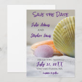 Farbenfrohe Muscheln Save the Date Einladung (Vorne/Hinten)