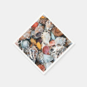 Farbenfrohe Muscheln Serviette (Ecke)