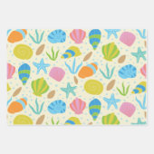 Farbenfrohe Muscheln und das Seebad mit Starfish-M Geschenkpapier Set (Vorderseite 2)