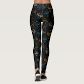 Farbenfrohe Mushroom-Muster Leggings (Rückseite)