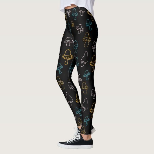 Farbenfrohe Mushroom-Muster Leggings (Links)