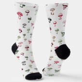 Farbenfrohe Mushroom-Muster Socken (Gewinkelt)