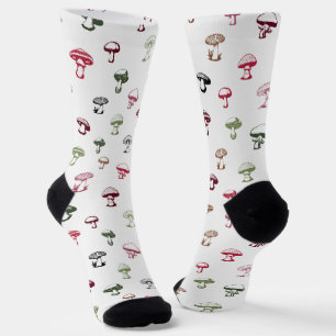 Farbenfrohe Mushroom-Muster Socken