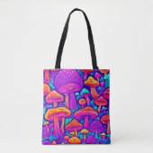 Farbenfrohe Mushroom-Muster Tasche (Vorderseite)