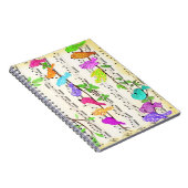 Farbenfrohe Musical Birds Notebook Notizblock (Rechte Seite)