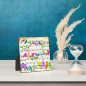 Farbenfrohe Musical Birds Spring Plaque Fotoplatte (InSitu)