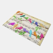 Farbenfrohe Musical Birds Symphony Doormat Spring Fußmatte (Schrägansicht)