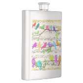 Farbenfrohe Musical Birds Symphony Flask Flachmann (Rechts)