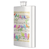 Farbenfrohe Musical Birds Symphony Flask Flachmann (Links)