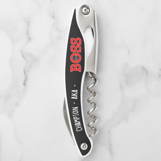 Farbenfrohe Musical Notes / The BOSS (Ihr Text) Kellnermesser (Rückseite)