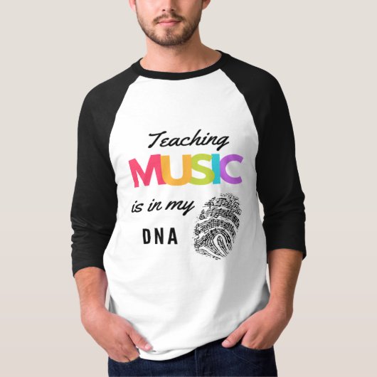 Farbenfrohe Musik ist in meiner DNA-Musiklehrerin T-Shirt (Vorderseite)