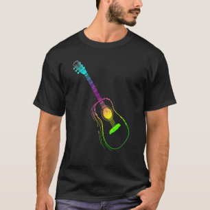 Farbenfrohe Musik Neongitarrist Bassist und Bass G T-Shirt