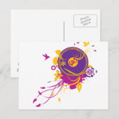 Farbenfrohe Musik Postkarte (Vorne/Hinten)