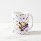 Farbenfrohe Musik Spritzer Kaffee Tasse (VorderseiteRechts)