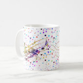 Farbenfrohe Musik Spritzer Kaffee Tasse (Vorderseite Links)
