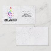 Farbenfrohe musikalische Note | Orchestra Conducto Visitenkarte (Vorne/Hinten)