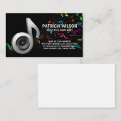 Farbenfrohe musikalische Note | Subwoofer-Visitenk Visitenkarte (Vorne/Hinten)