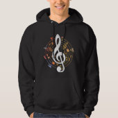 Farbenfrohe musikalische Note Treble Clef Hoodie (Vorderseite)