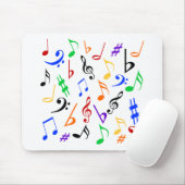 Farbenfrohe musikalische Noten Mousepad (Mit Mouse)