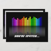 Farbenfrohe Musikauszeichnung mit Rücksicht auf di Einladung (Vorne/Hinten)