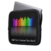 Farbenfrohe Musikauszeichnung mit Rücksicht auf di Laptopschutzhülle (Vorderseite Links)