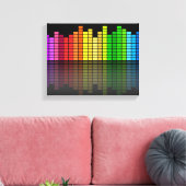 Farbenfrohe Musikauszeichnung mit Rücksicht auf di Leinwanddruck (Insitu (Wohnzimmer))